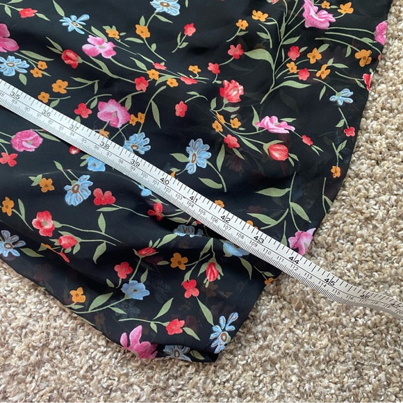 Vintage 90s Floral Midi Dress - Picture 3 of 4